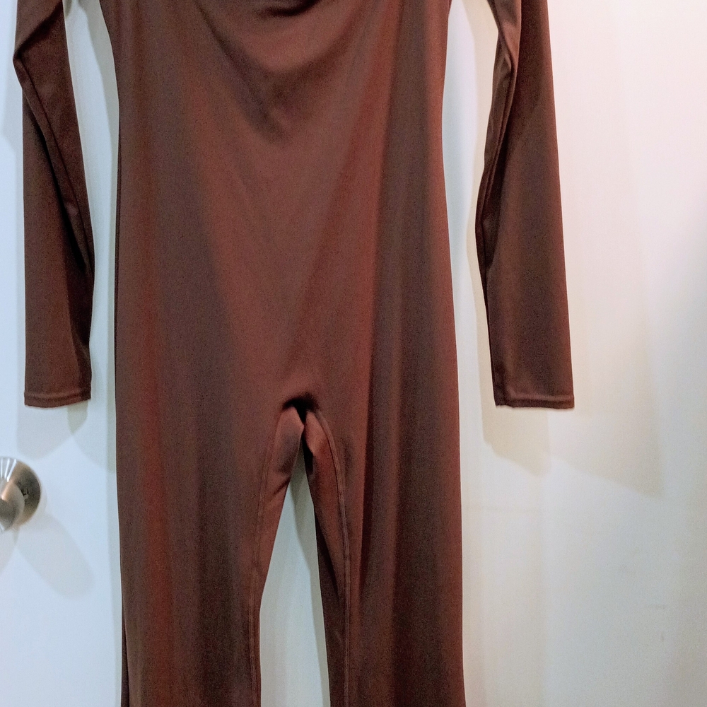 Elegant Brown Long Sleeve Jumpsuit